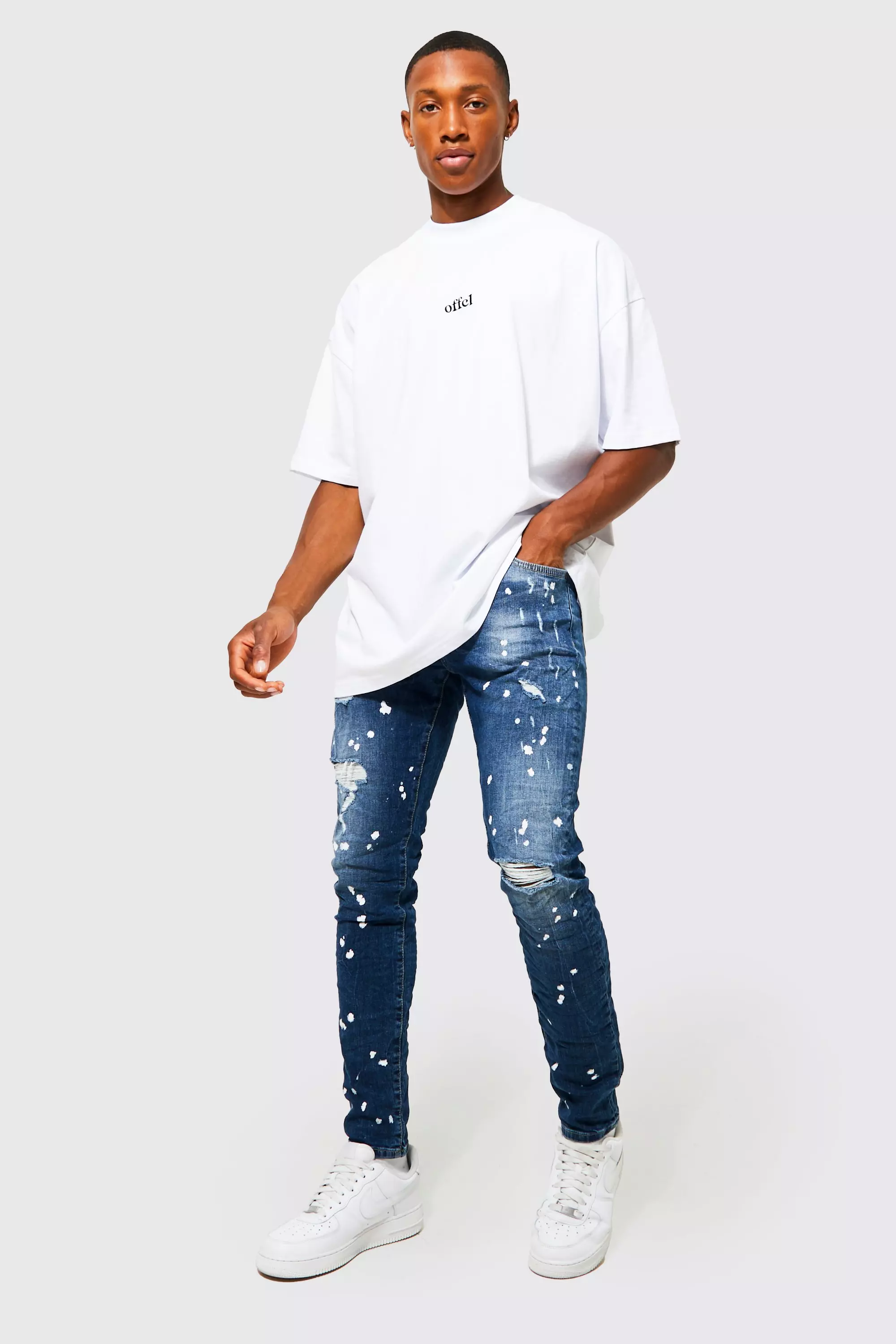 Jeans homme peinture hotsell